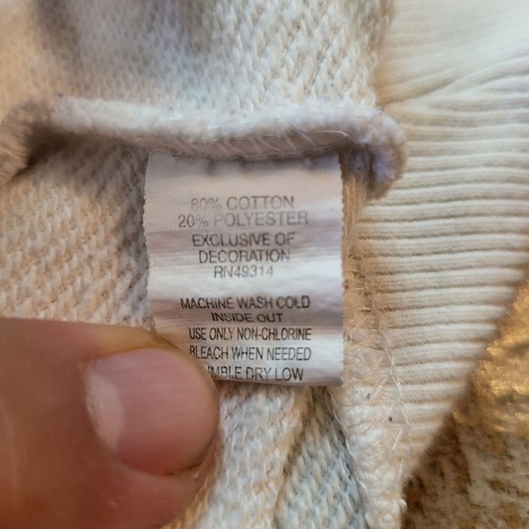 University Of Michigan Champion Sweatshirt Size Large White Pullover - Picture 4 of 8